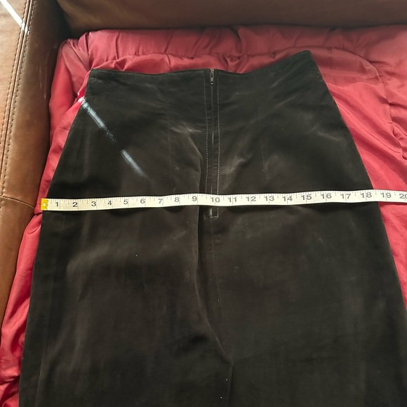 Vintage North Beach Leather Black Suede Pencil Skirt size 11/12. Runs small - Picture 4 of 9